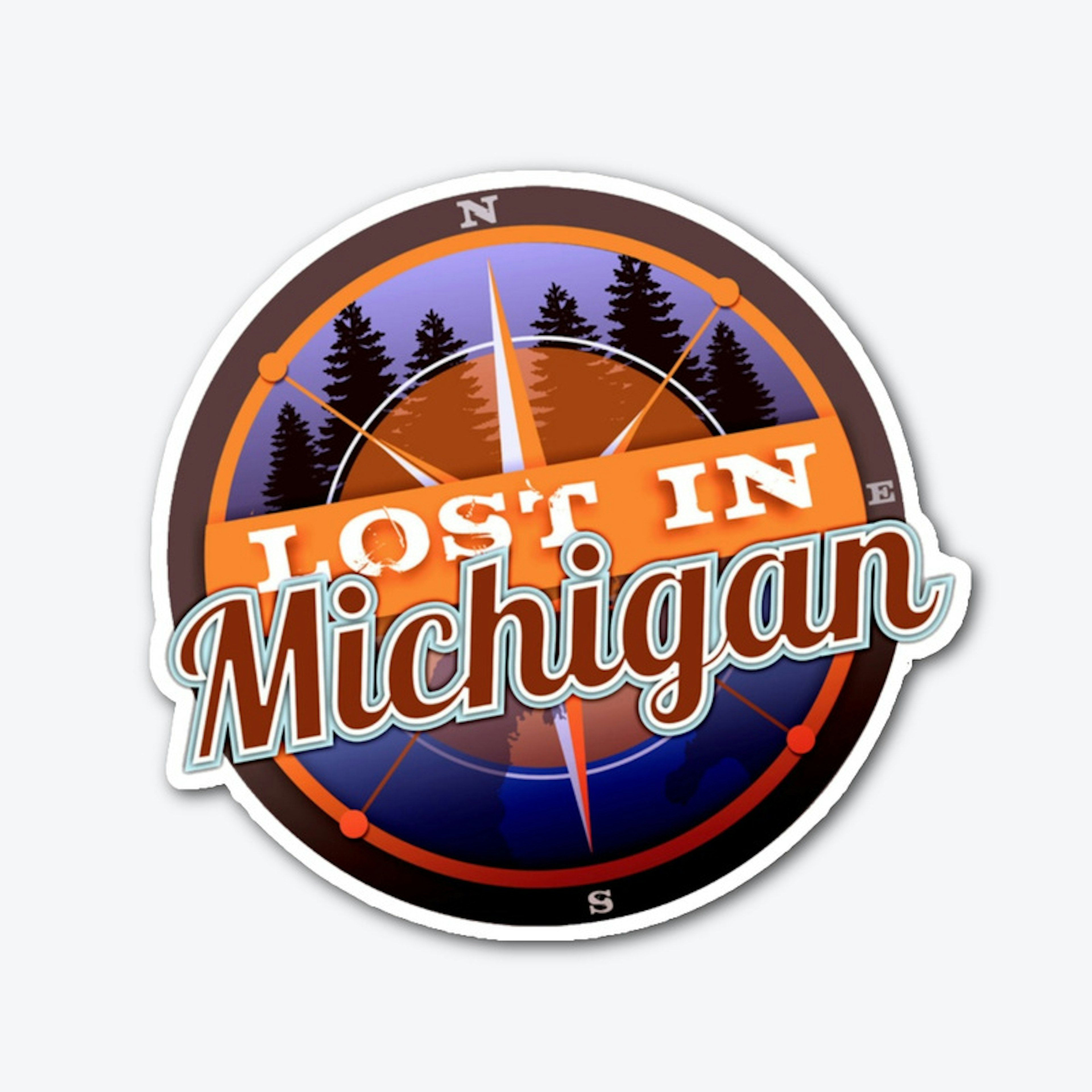 Lost In Michigan Sticker